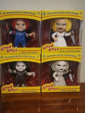 Rare Set! Chucky & Tiffany Good Guys Vinyl Figure Set of 4 CultureFly NIB